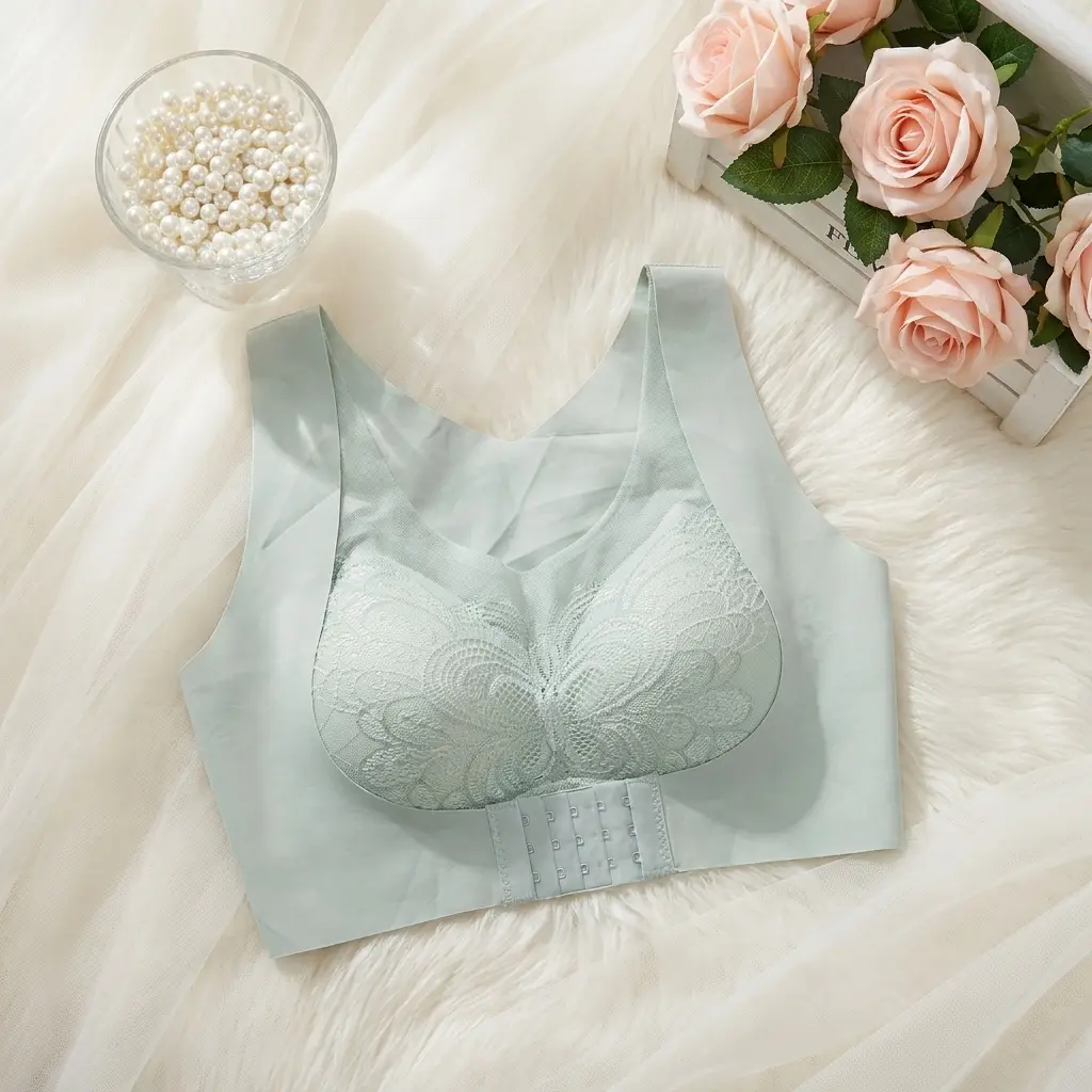 B100 (1) Butterfly Bra Green Colour - Image 1