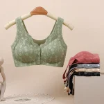 Front Button Floral Lace Bra - Image 5