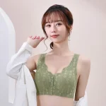 Front Button Floral Lace Bra - Image 4