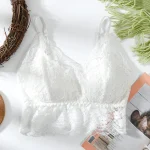 Premium V-Neck Floral Lace Bra - Image 3