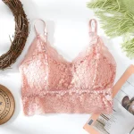 Premium V-Neck Floral Lace Bra - Image 4