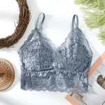 Premium V-Neck Floral Lace Bra - Image 6