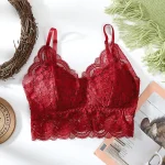 Premium V-Neck Floral Lace Bra - Image 7