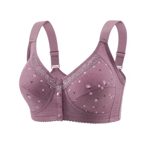 Front Button Bra Purple Colour